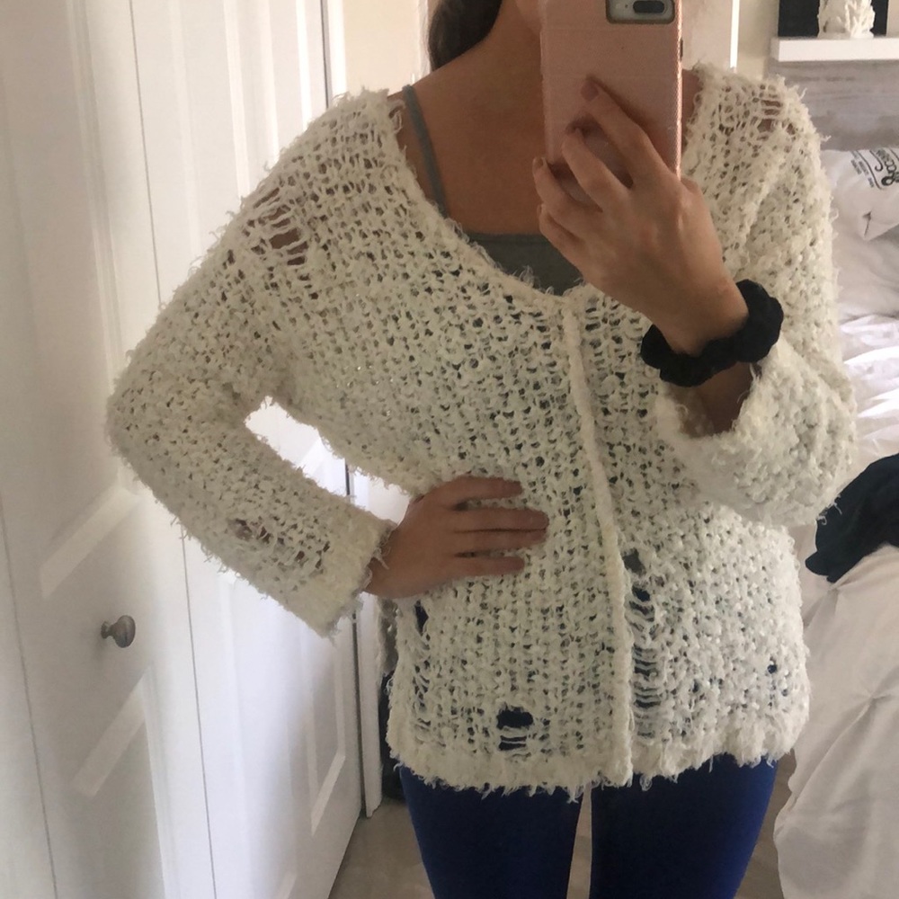 Free People White Sweater